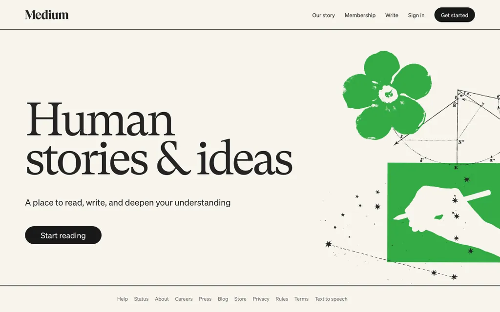 Medium homepage, captured August 2026